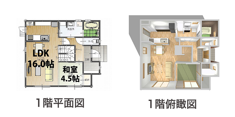 5LDK Bプラン1階間取り図