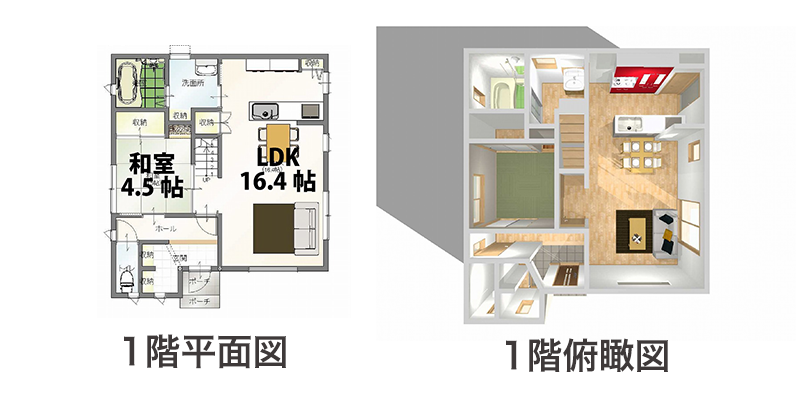 5LDK Cプラン1階間取り図