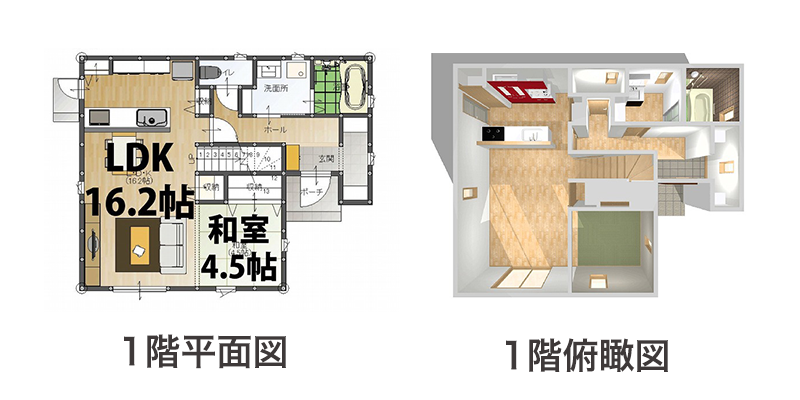 5LDK Dプラン1階間取り図