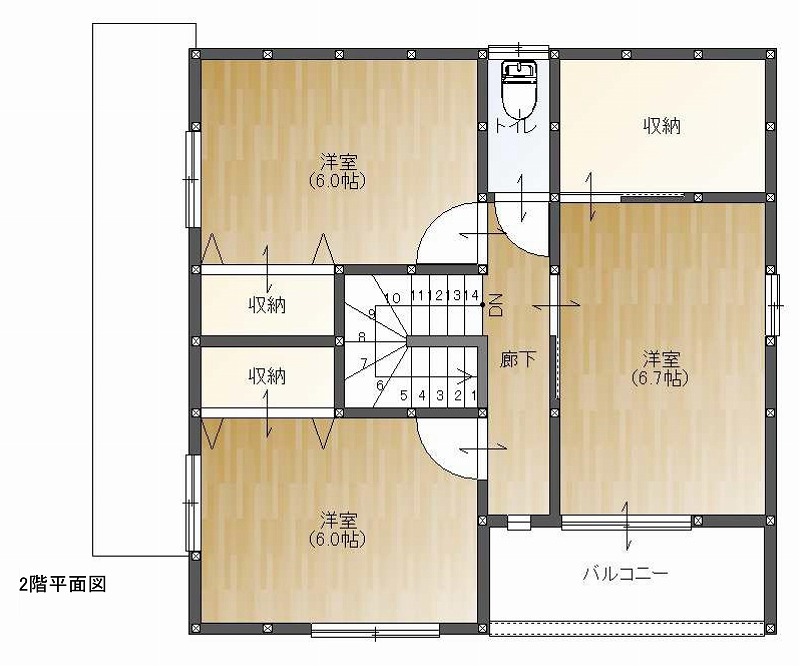 2階平面図